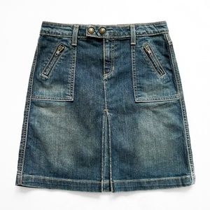 NEW WITHOUT TAG GAP JEANS Denim A-Line Skirt + Pockets Size 1 (28" x 19")